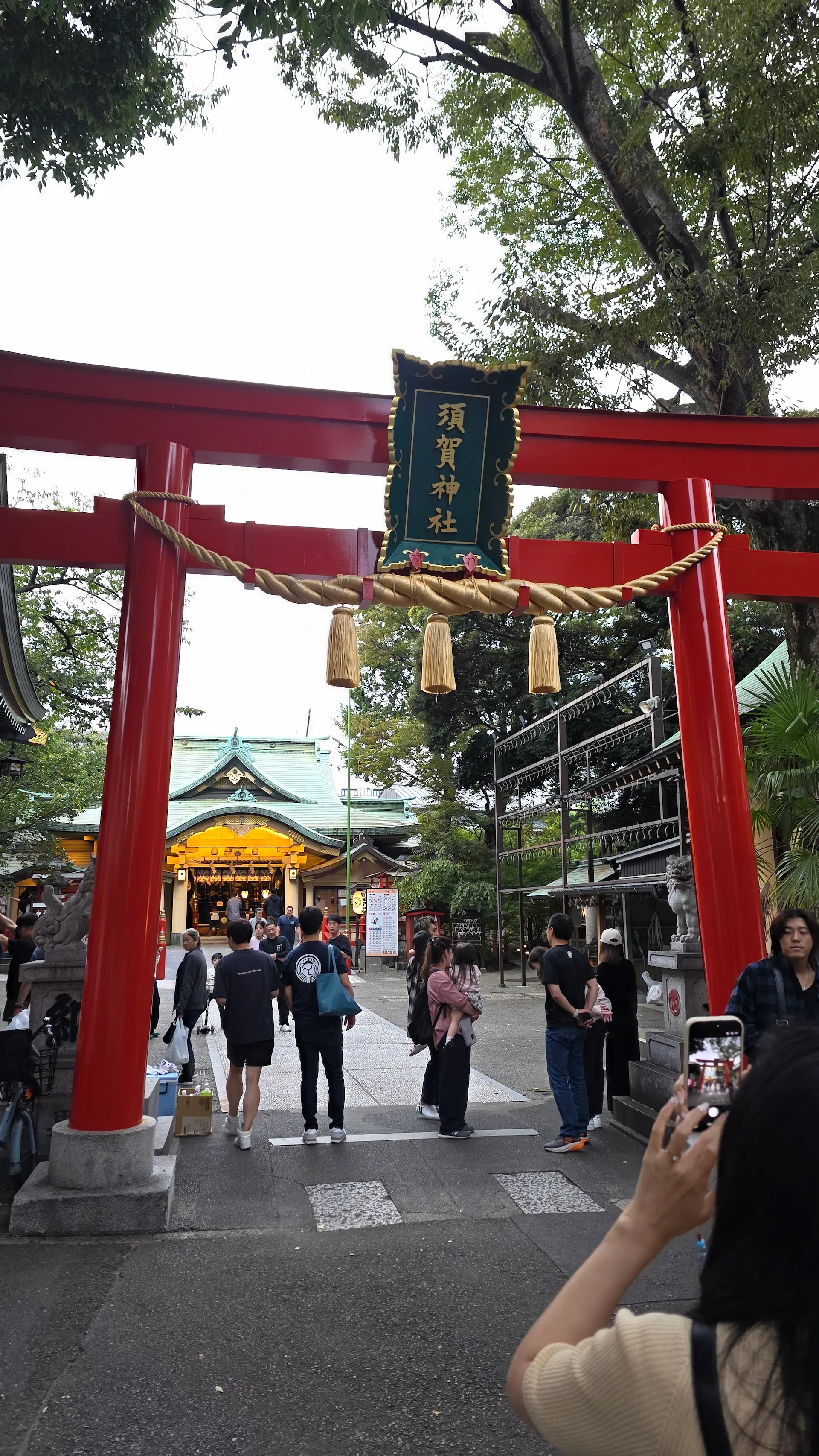 四谷须贺神社朱红鸟居《你的名字。》圣地巡礼