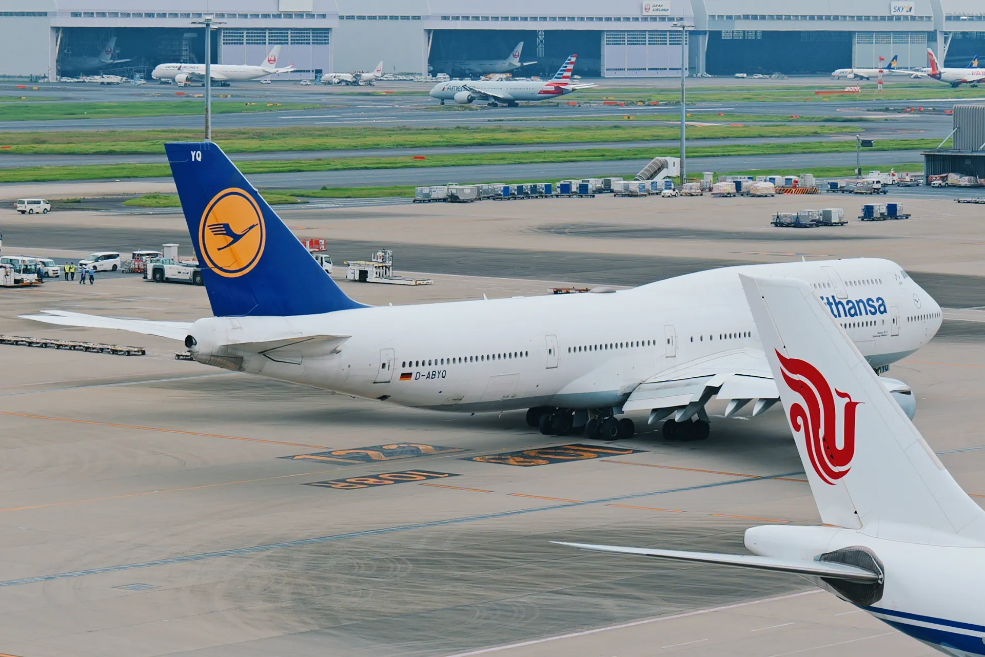 汉莎航空波音 747“空中女王”巨无霸客机